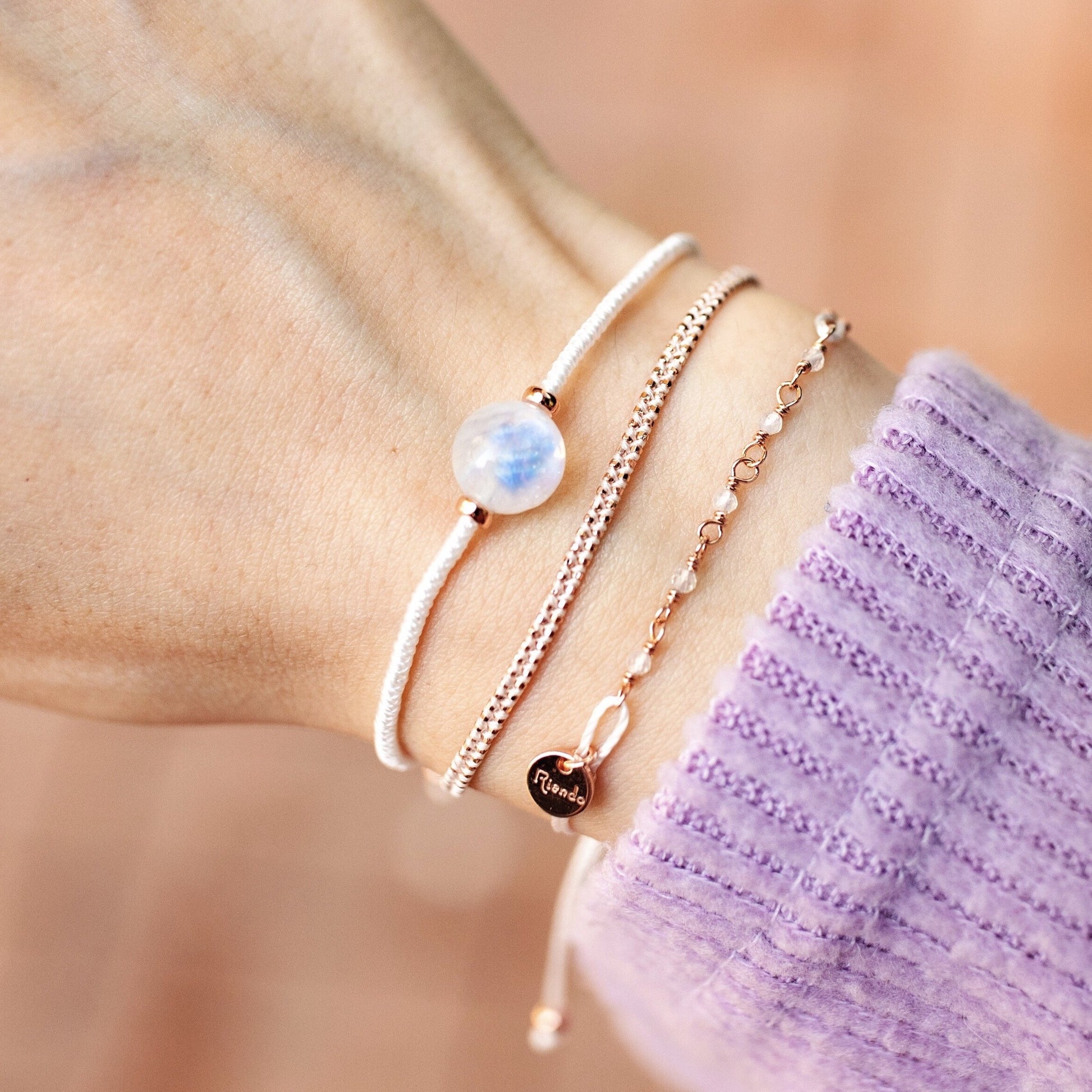 單珠月光石手繩 - Riendo